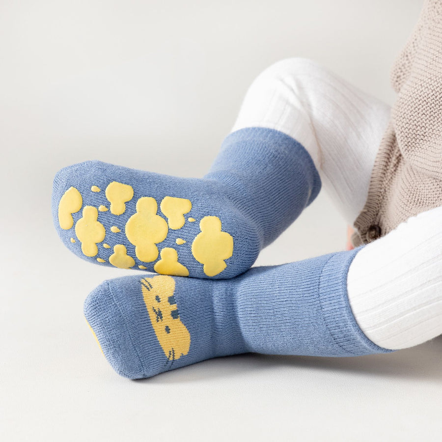 Calcetines con antideslizante - Tigre Azul