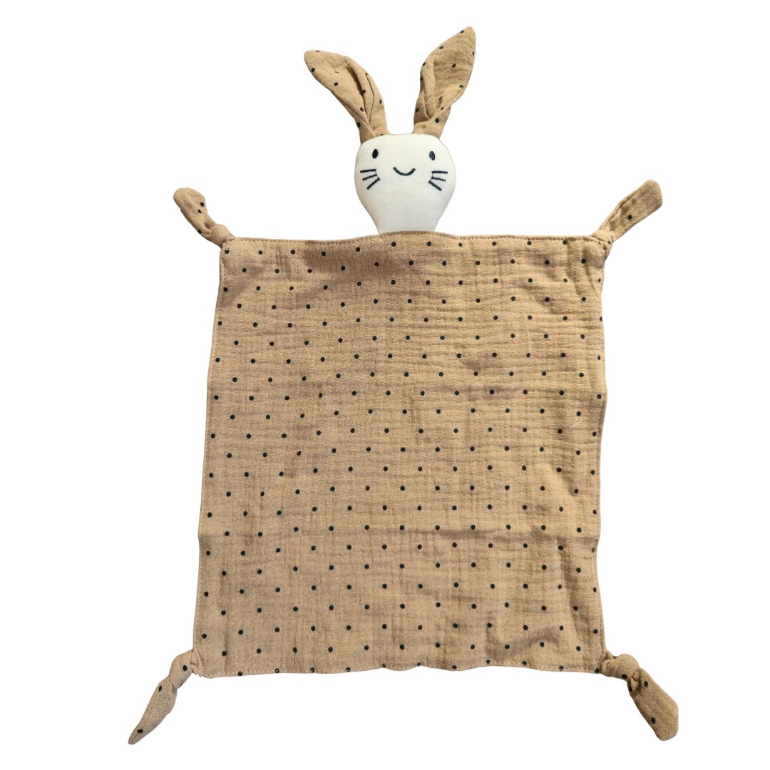 Tuto de Apego Bebé Conejo Café Puntitos | Muselina Suave