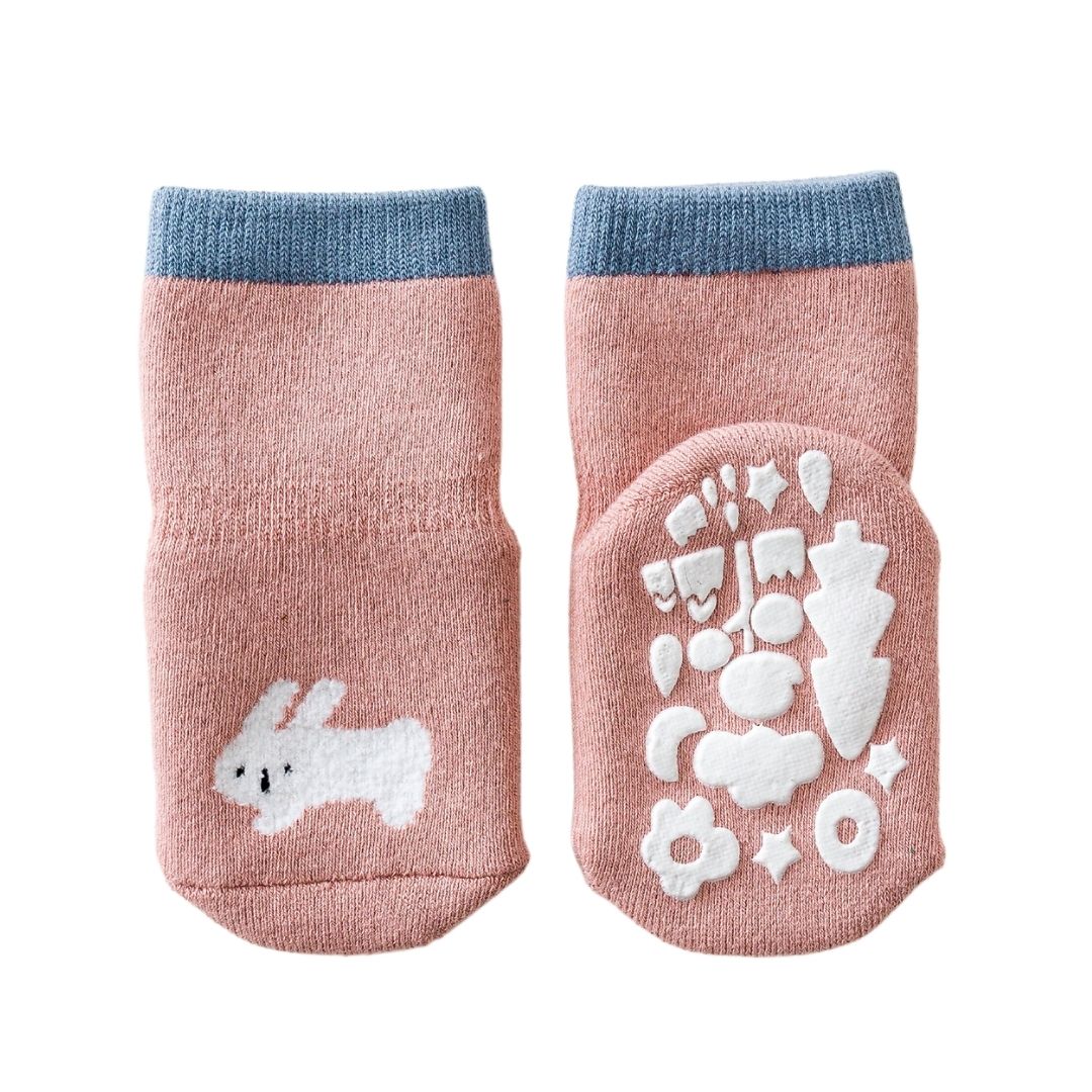 Calcetines con antideslizante - Conejo Rosado