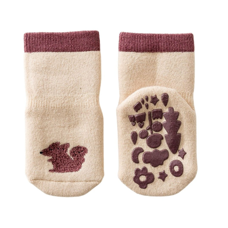 Calcetines con antideslizante - Ardilla Beige