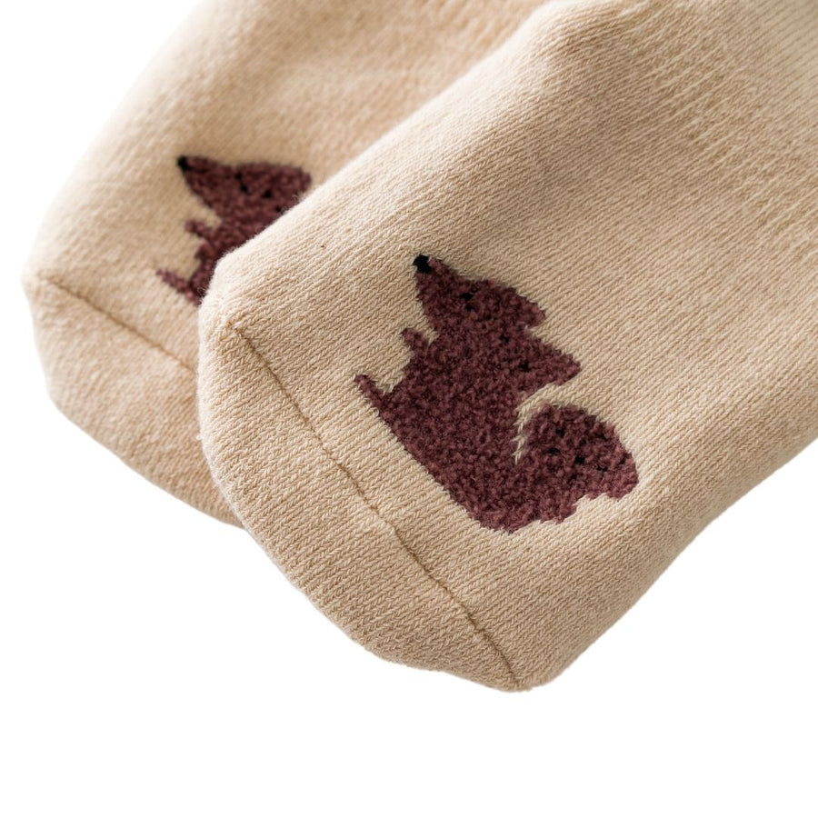 Calcetines con antideslizante - Ardilla Beige