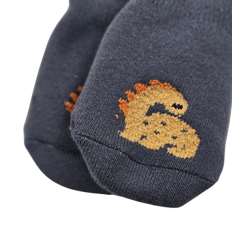 Calcetines con antideslizante - Dinosaurio Azul Marino
