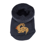 Calcetines con antideslizante - Dinosaurio Azul Marino