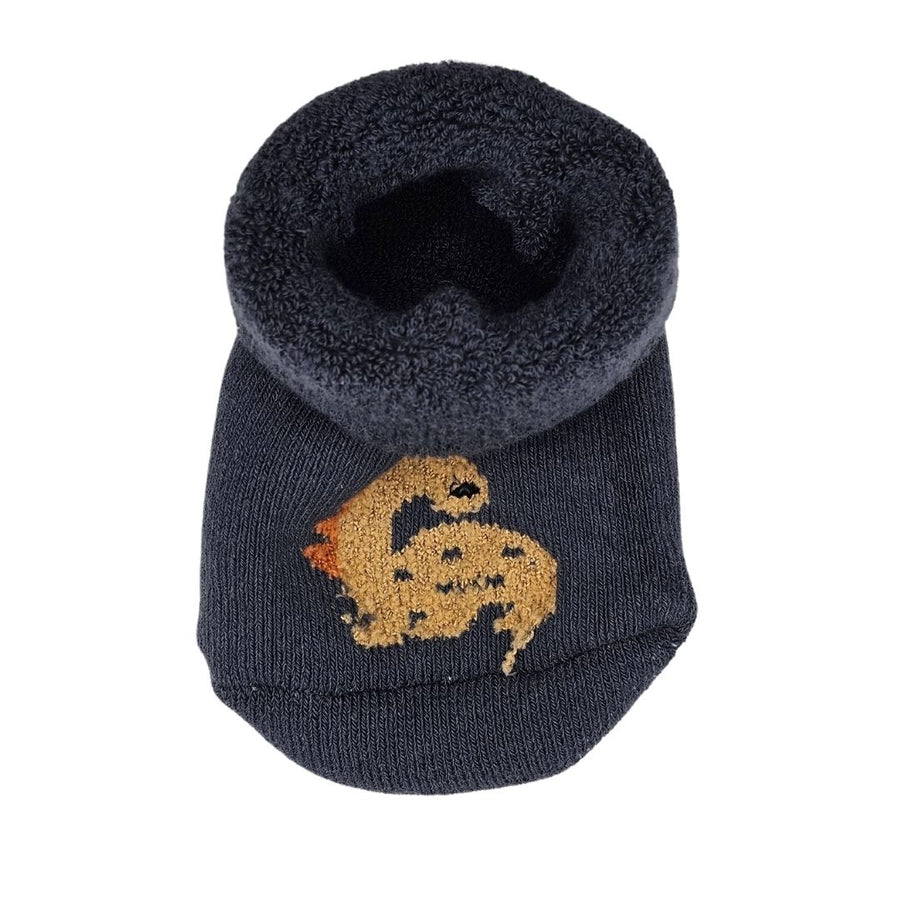 Calcetines con antideslizante - Dinosaurio Azul Marino
